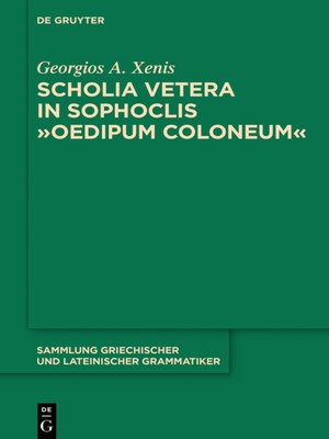 cover image of Scholia vetera in Sophoclis "Oedipum Coloneum"